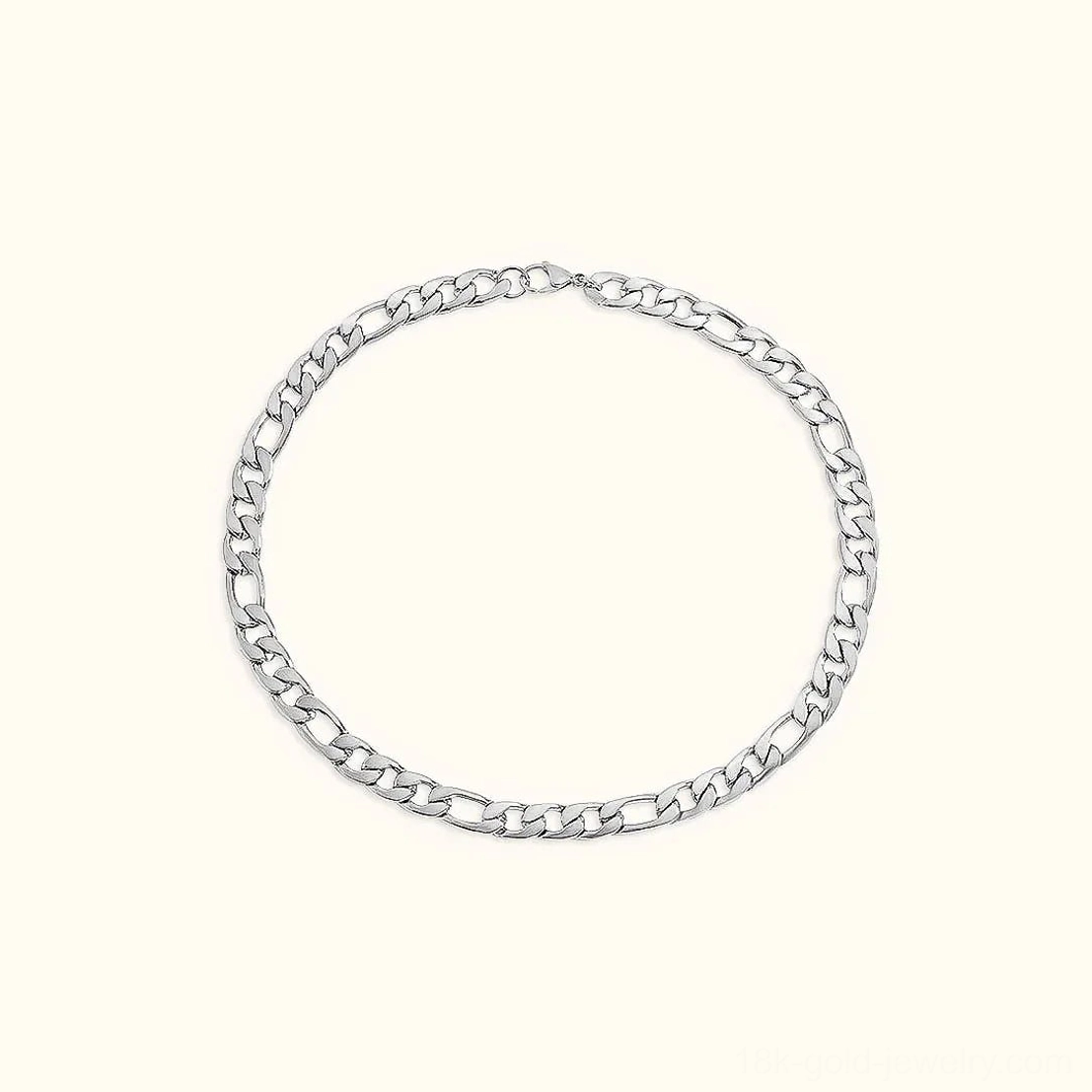 Figaro gold chain necklace 10mm width prominent luxury design eco-friendly packaging included
