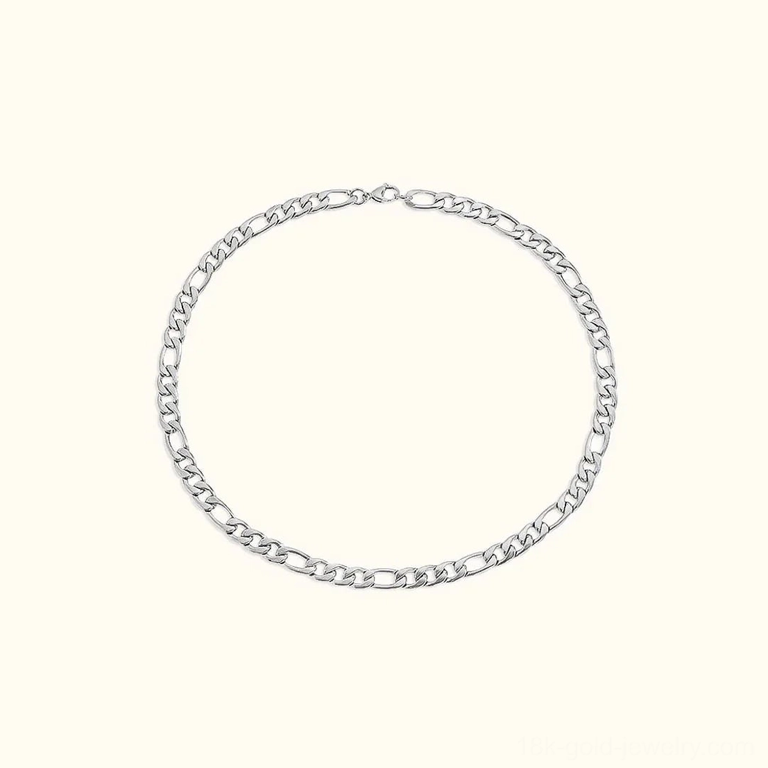 Figaro gold chain necklace 8mm width bold statement piece water sweat heat resistant jewelry